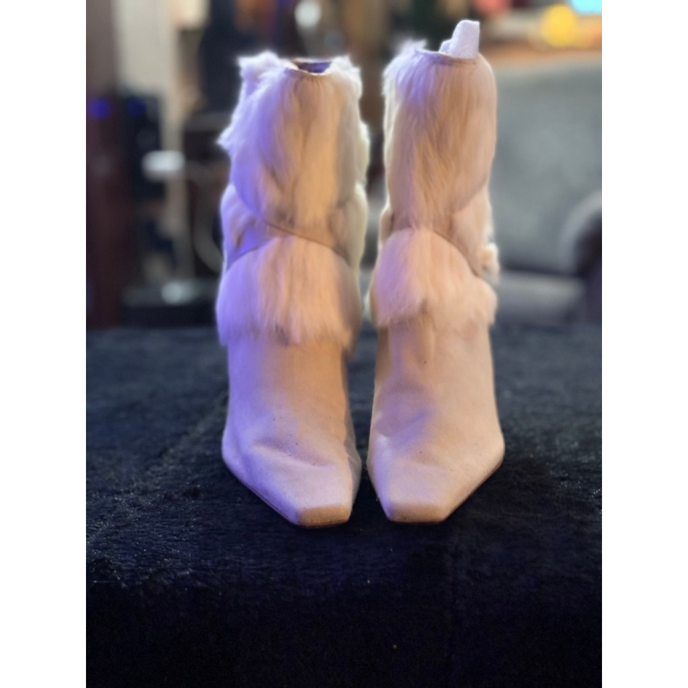 Women's Nine West Beige Fur Ankle Boots & Booties 7.5